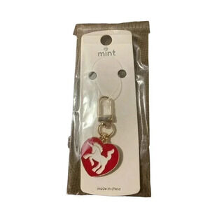 RED HEART SHAPE UNICORN KEY CHAIN